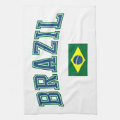 ブラジル + 旗 キッチンタオル (縦)