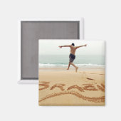 ブラジル.水着を着た素裸の男 マグネット (正面/裏面)