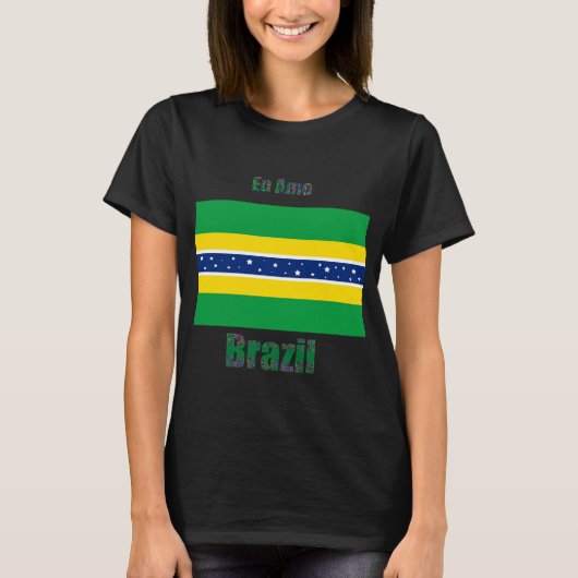 ブラジル – 私はあなたを愛するT-shirtl- EU AmoブラジルCamiseta Tシャツ (正面)