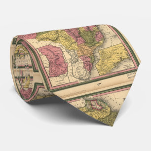 ブラジル(1846年)のヴィンテージの地図 ネクタイ