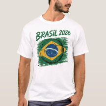 ブラジル 2026 ミニマリスト Tシャツ | シンプルなサッカーファン 