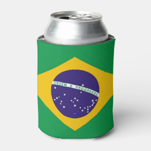 ブラジルBandeiraの旗はブラジルをします 缶クーラー
