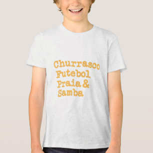 ブラジルBbqバーベキューブラジルBrasil Churrasco Fut トライブレンドTシャツ