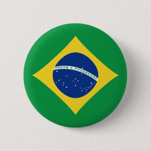 ブラジルFisheyeの旗ボタン 缶バッジ