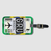 ブラジルGRU空港コードラゲージタグ ラゲッジタグ (正面横)