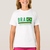 ブラジルISOコードアルファ3デザインTシャツ Tシャツ (正面)
