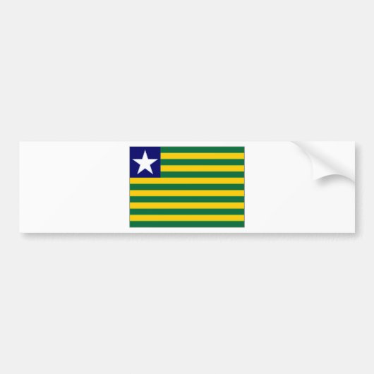 ブラジルPiauiacuteの旗 バンパーステッカー (正面)