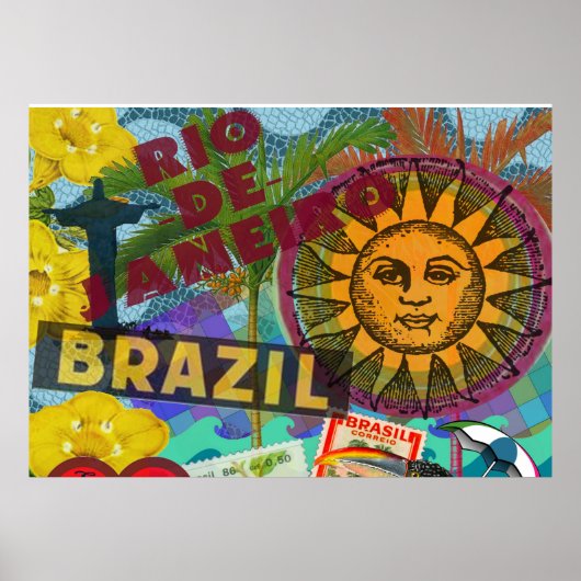 ブラジルRio Collage Sun South America ポスター (正面)