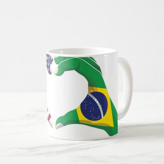 ブラジルUSA統一された州アメリカ コーヒーマグカップ (正面右)