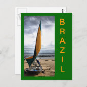 ブラジ伝統的ル魚釣り帆船 ポストカード (正面/裏面)