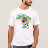 ブラジ動揺してルサッカー Tシャツ (正面)