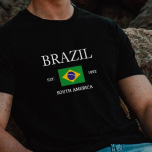 ブラジ祝ル国旗Tシャツの文化 Tシャツ