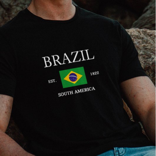 ブラジ祝ル国旗Tシャツの文化 Tシャツ