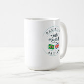 ブラジ結婚したル人から英結婚国への贈り物 コーヒーマグカップ (正面右)