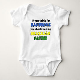 ブラジ考えルの父でハンサム ベビーボディスーツ
