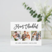 ブラスクリプト フォーエバー サンクフル 3枚写真 ウェディング ポストカード (スタンド正面)