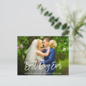 ブラスクリプト ベストデイ エバー 結婚式 お礼 ポストカード (スタンド正面)