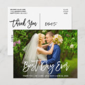 ブラスクリプト ベストデイ エバー 結婚式 感謝 ポストカード (正面/裏面)