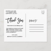 ブラスクリプト ラブ アンド サンクス ウェディング 3 フォト ポストカード (裏面)