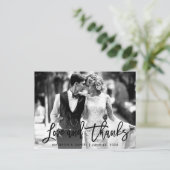 ブラスクリプト ラブ サンクス ブラックアンドホワイト フォト ポストカード (スタンド正面)