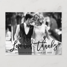 ブラスクリプト ラブ サンクス ブラックアンドホワイト フォト ポストカード