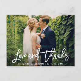 ブラスクリプト 結婚写真 愛と感謝 現代 ポストカード