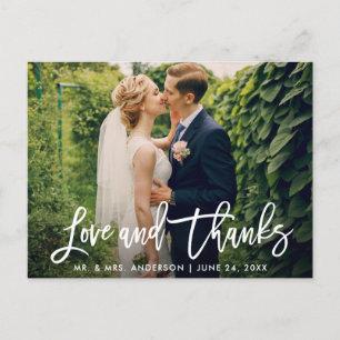 ブラスクリプト 結婚写真 愛と感謝 現代 ポストカード
