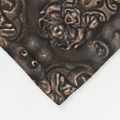 ブラスタイルバイキングフェイクレザーパターン フリースブランケット (角)