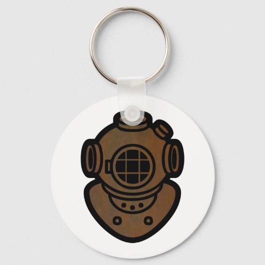 ブラスダイビングヘルメット キーホルダー (正面)