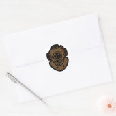 ブラスダイビングヘルメット ラウンドシール (封筒)