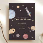 ブラストオフツーザムーンキッズ宇宙誕生日 招待状