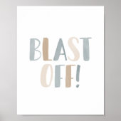 ブラストオフニュートラルアウタースペースキッズルームデコール ポスター (正面)