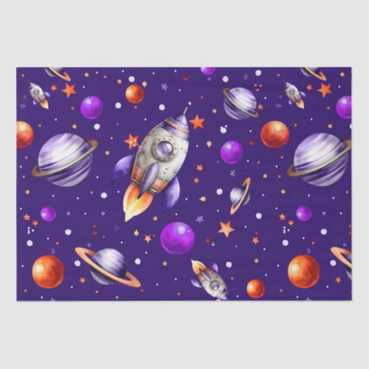 ブラストオフバースデーパーティーティッシュペーパー 薄葉紙 (正面)