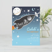 ブラストオフロケット船宇宙誕生日パーティー 招待状 (スタンド正面)