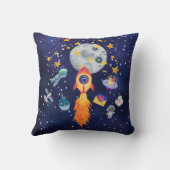 ブラストオフロッケシップキッズルームデコール装飾用クッション クッション (裏面)