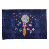 ブラストオフロッケシップ子供寝具枕ケースセット 枕カバー (正面右)