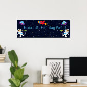 ブラストオフ宇宙バースデーパーティーポスター ポスター (ホームオフィス)