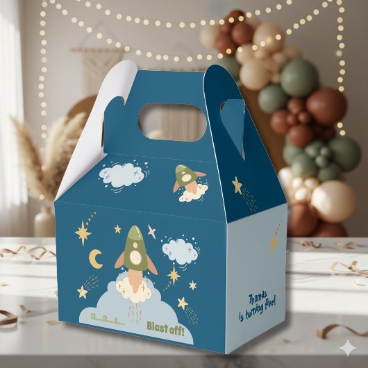 ブラストオフ宇宙冒険子供の誕生日 フェイバーボックス