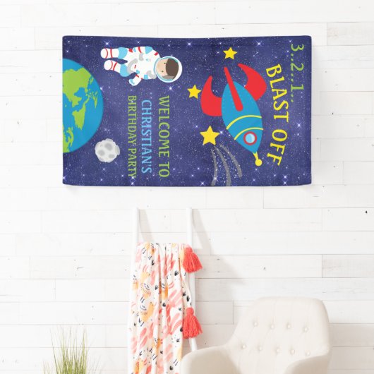 ブラストオフ宇宙誕生日 横断幕 (インサイチュ)