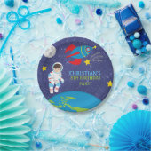 ブラストオフ宇宙飛行士誕生日 ペーパープレート (パーティー)