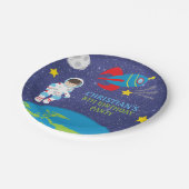 ブラストオフ宇宙飛行士誕生日 ペーパープレート (アングル)