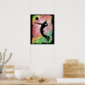 ブラストカラフルビーチバレーボール ポスター (キッチン)