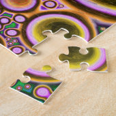 ブラストカラフル流体アートデジタルポイ絵画ント ジグソーパズル (側面)