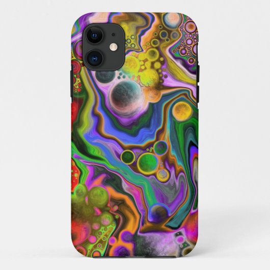 ブラストカラフル流体アートデジタルポイ絵画ント Case-Mate iPhoneケース (裏面)