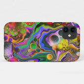 ブラストカラフル流体アートデジタルポイ絵画ント Case-Mate iPhoneケース (裏面(横))