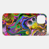 ブラストカラフル流体アートデジタルポイ絵画ント Case-Mate iPhoneケース (裏面 (横))