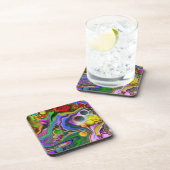 ブラストカラフル流体アート絵画の流れ コースター (右側)
