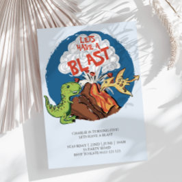 ブラスト恐竜の誕生日招待状 招待状