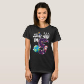 ブラスト・オフ私は5歳の誕生日宇宙Sci Tシャツ (正面フル)