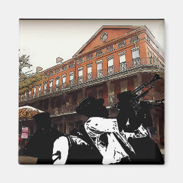 ブラスバンドクォーターフランスのニューオーリンズ マグネット